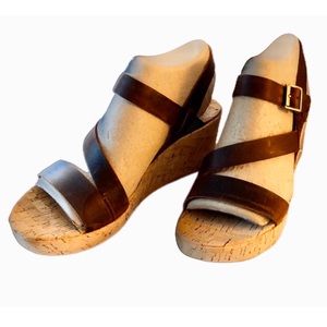 NWT KORKS Bergeggi Platform Wedge Sandal